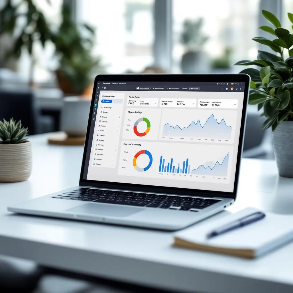 SEO performance dashboard showing keyword rankings and traffic data