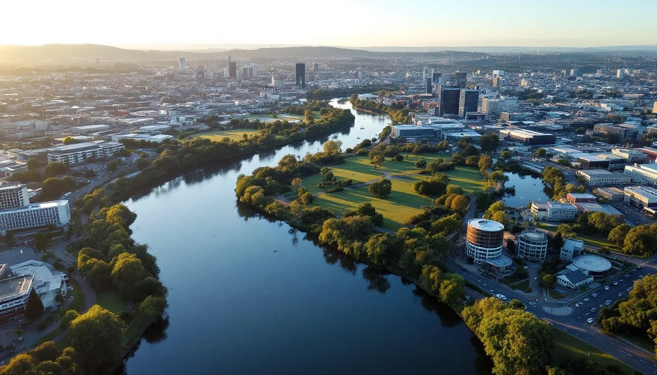 Google Ads Hamilton — Waikato River city view